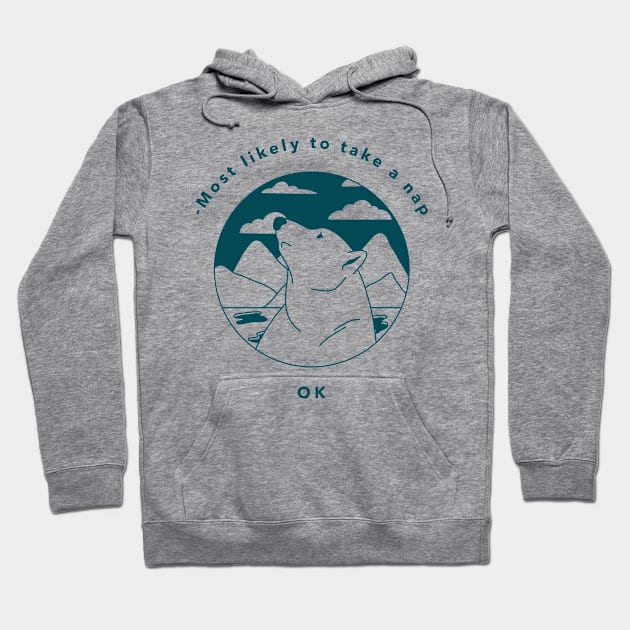 Polarbear Most likely to take a nap Hoodie by WorldTeeShop